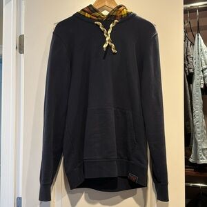 Scotch & Soda Hoodie Navy Plaid - size M